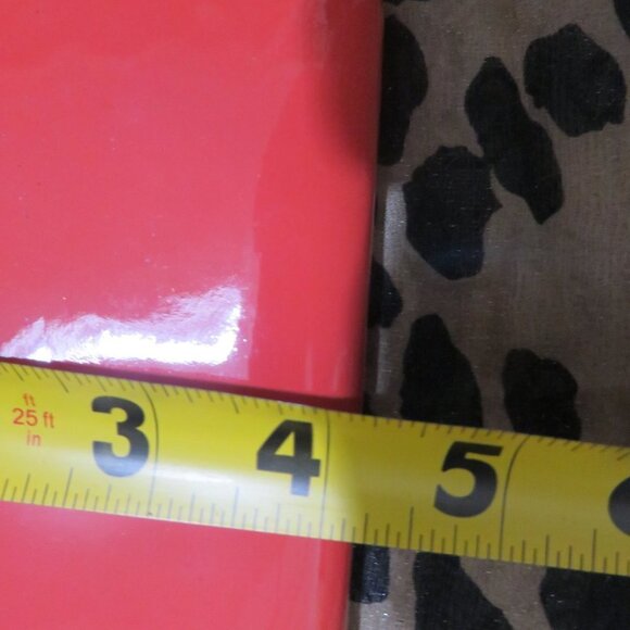 MIU MIU Prada Orange Italian Patent Leather Italian Long Wallet Full Zip Bow GUC - Picture 7 of 12